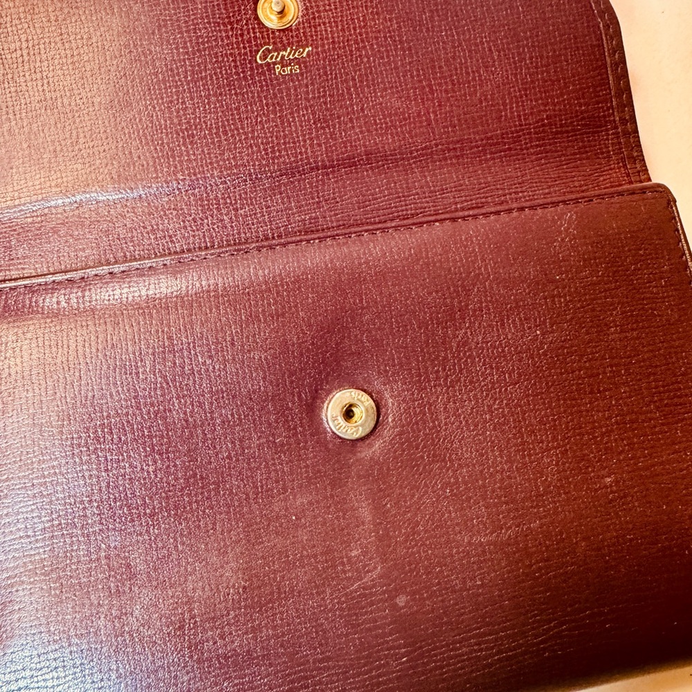 Cartier Must de Cartier trifold long wallet Leather Burgundy Leather - Picture 11 of 13